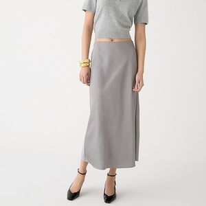NWT J. Crew Gwyneth slip skirt in vintage dove gray | XS